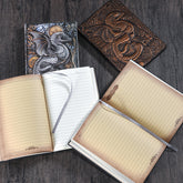 Retro 3D Embossed Dinosaur Leather Cover Notebook, Kawai Notebooks